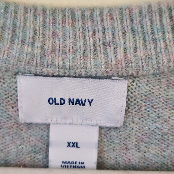 Old Navy Pink Blue Crewneck Pullover Sweater Size XXL - Picture 6 of 7